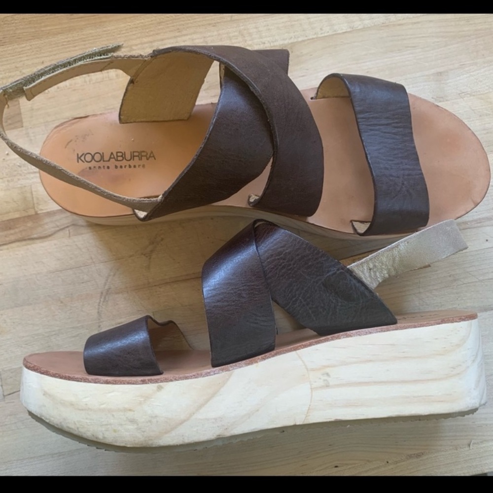UGG Koolaburra Wood & Leather Platform/Wedge